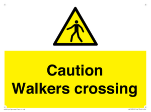 Caution walkers crossing
